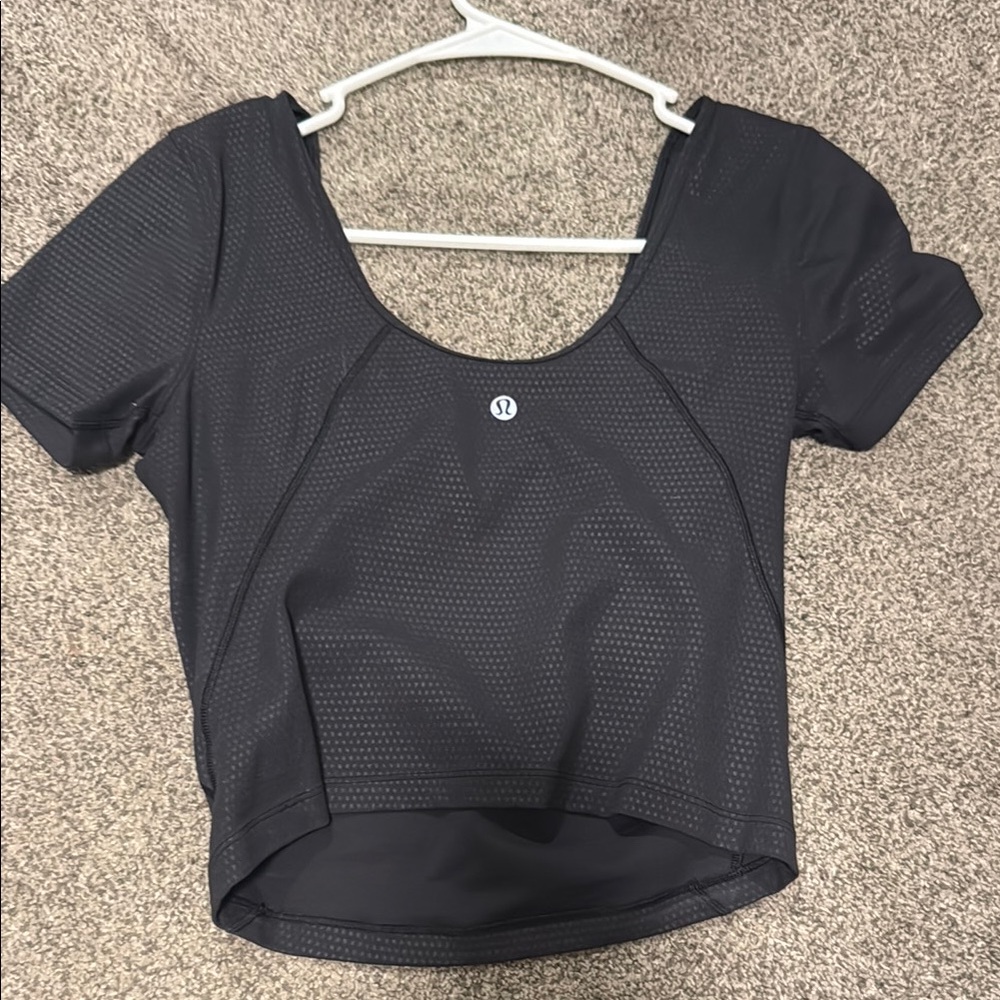 lululemon athletica Black Fitted Crop Bodysuit